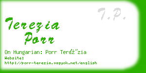 terezia porr business card